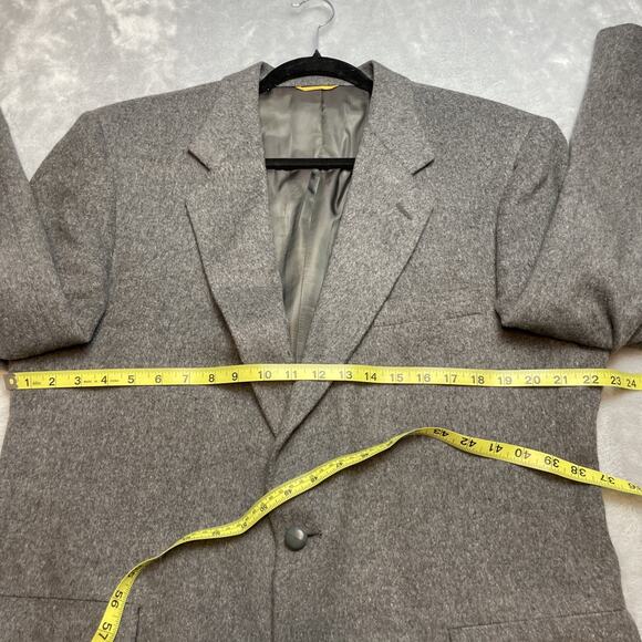 Vintage 100% Camel Hair Blazer Jacket Mens 42L Gray Warren of Stafford USA - Picture 9 of 16